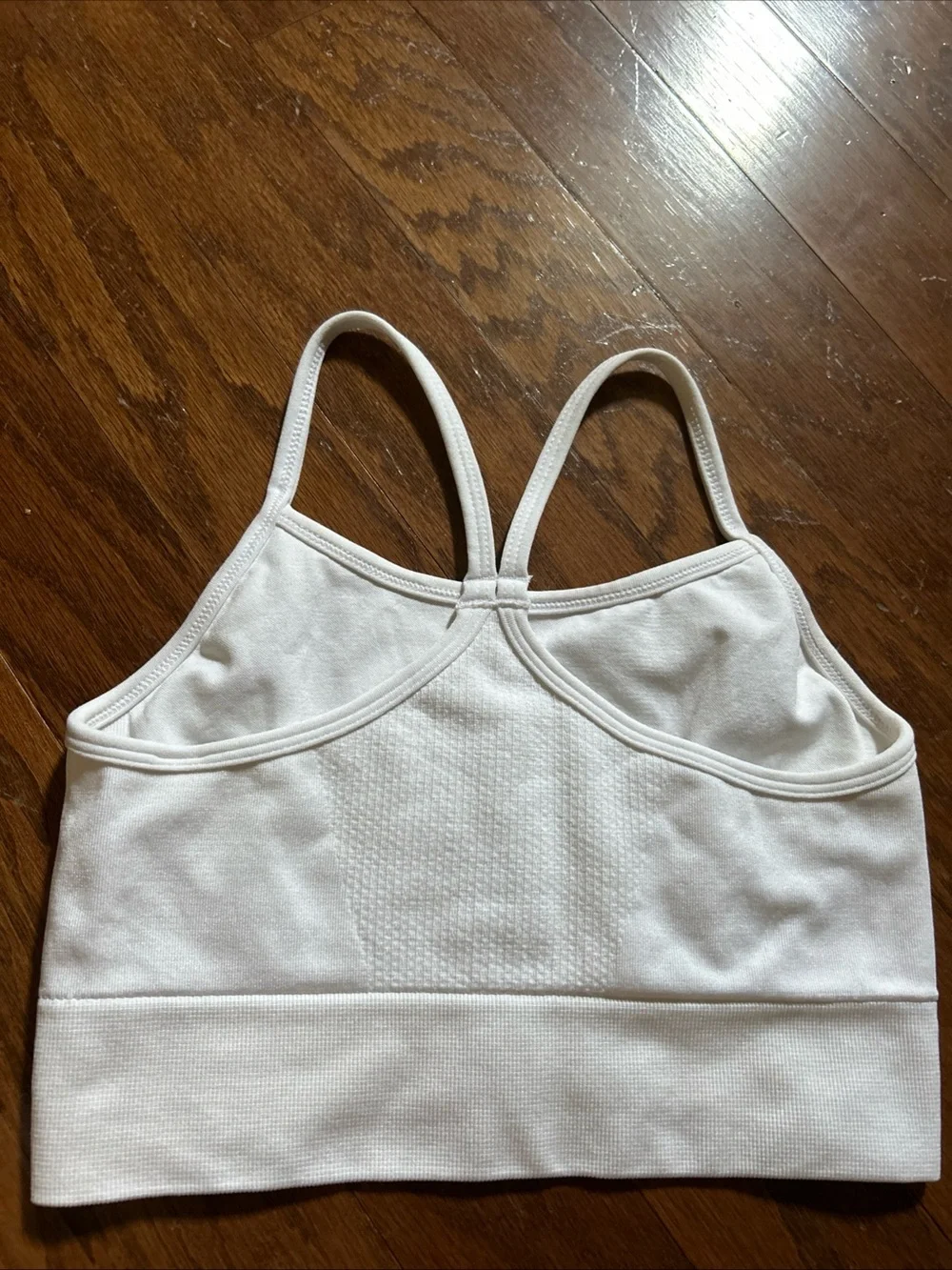 Nike White Double-Strap Crop Sports Bra Top GIRLS SIZE XL